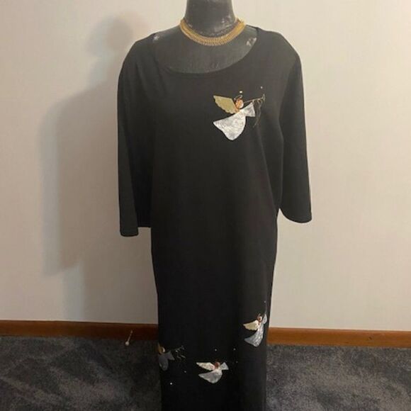 Vintage Karla Marie Black dress, size 2X - Picture 1 of 5